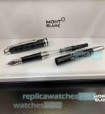 New 2023 Mont Blanc Solitaire LeGrand Meisterstück Around the World in 80 Days Fountain Small size Black Precious Resin